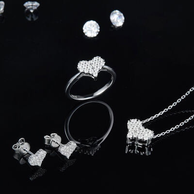 Moissanite 925 Sterling Silver Heart Ring-Bijou Crush