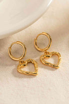 Heart Stainless Steel Drop Earrings-Bijou Crush