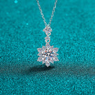 1 Carat Moissanite Zircon Sterling Silver Necklace-Bijou Crush