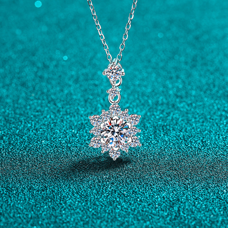 1 Carat Moissanite Zircon Sterling Silver Necklace-Bijou Crush