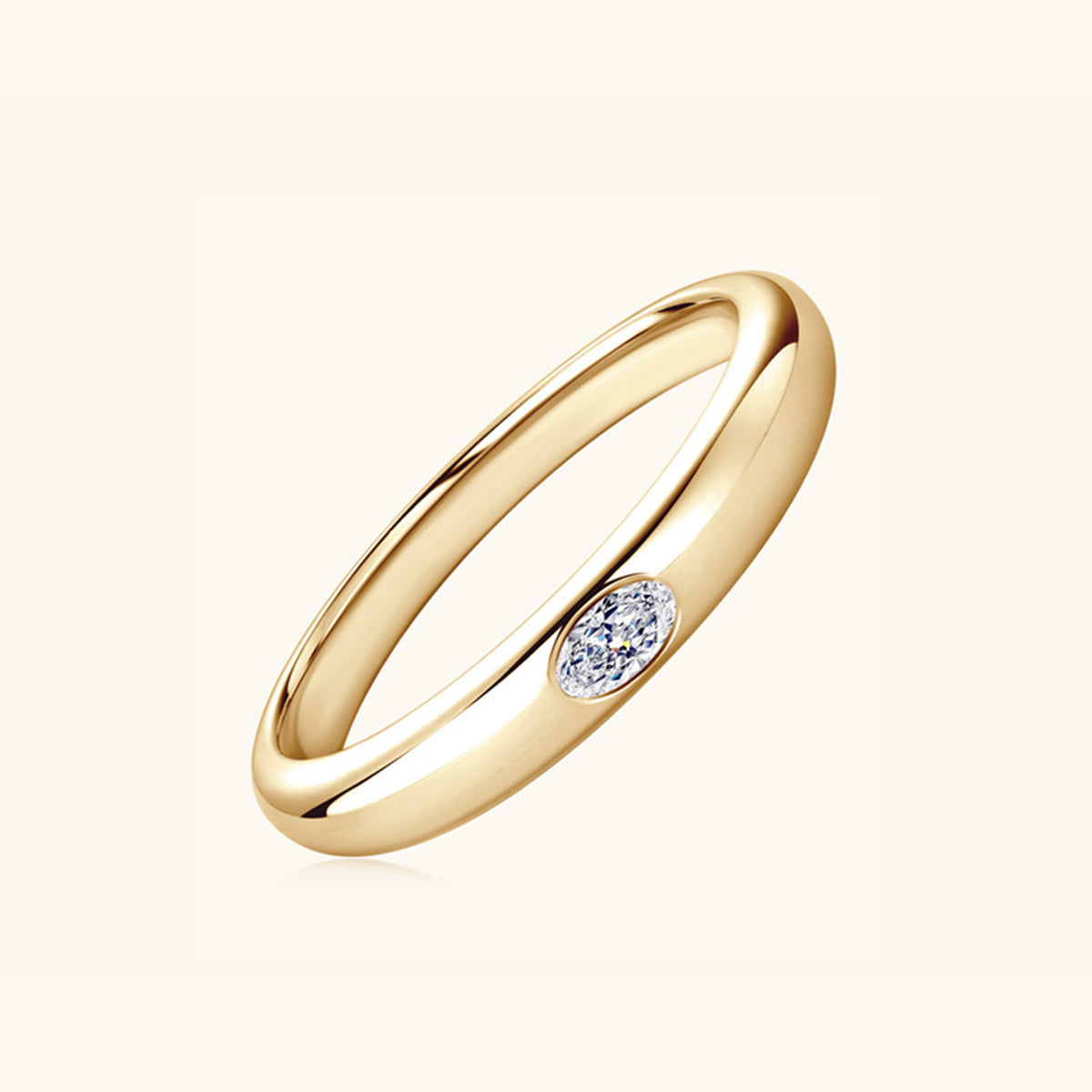 925 Sterling Silver Inlaid Moissanite Ring-Bijou Crush