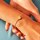 Sunflower Shape 18K Gold-Plated Bead Bracelet-Bijou Crush