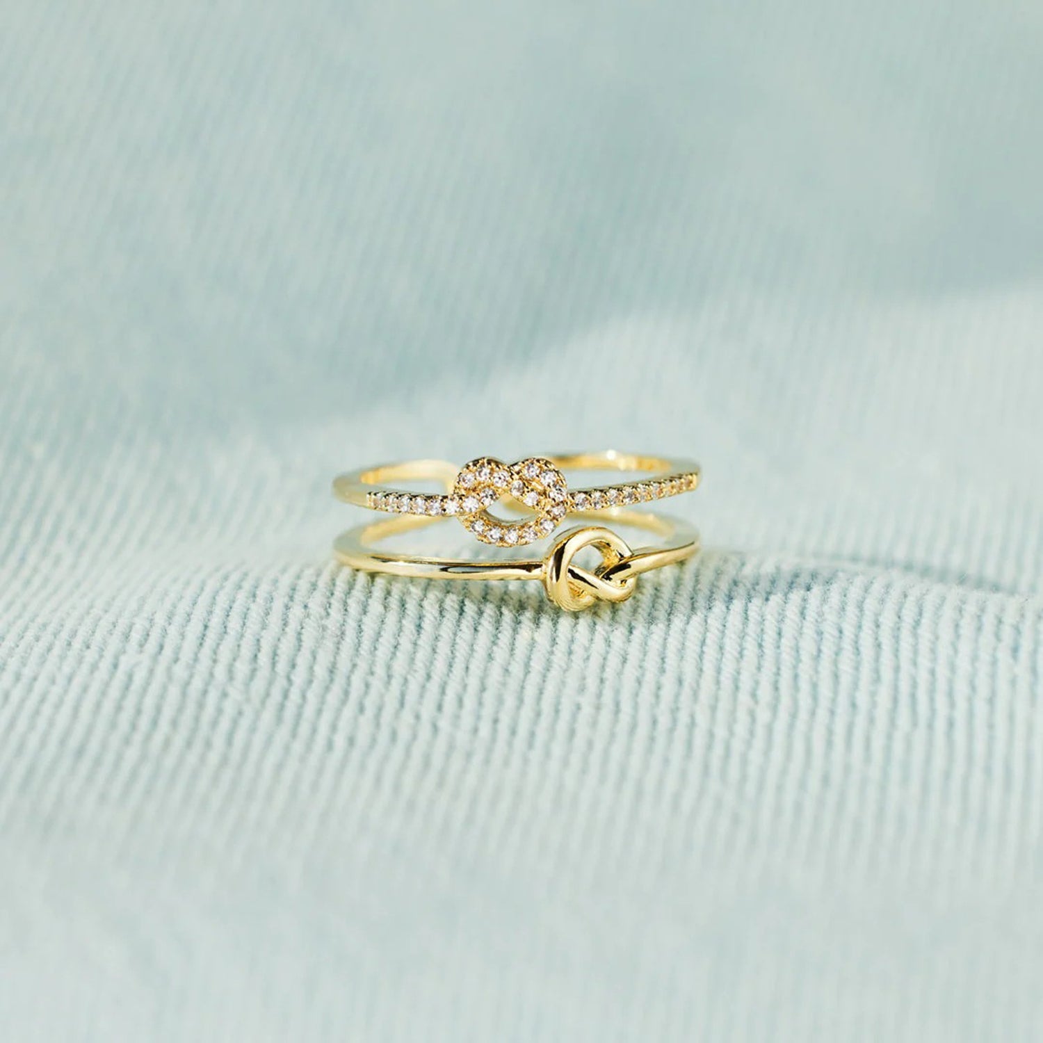 925 Sterling Silver Double-Layered Knot Ring-Bijou Crush