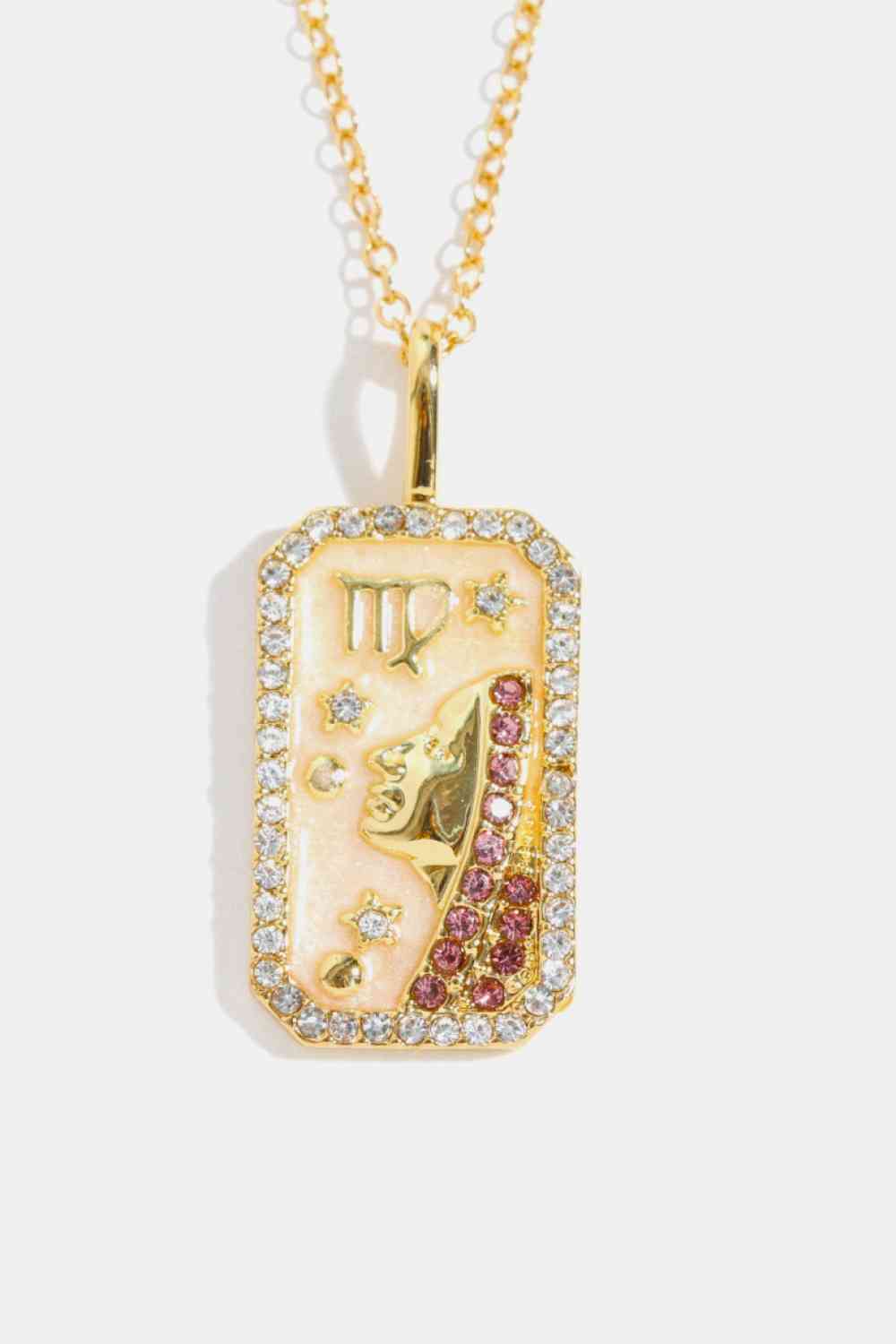 Rhinestone Constellation Pendant Copper Necklace-Bijou Crush