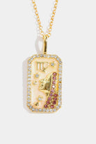 Rhinestone Constellation Pendant Copper Necklace-Bijou Crush