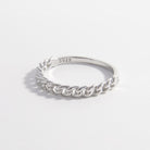 925 Sterling Silver Curb Chain Ring-Bijou Crush
