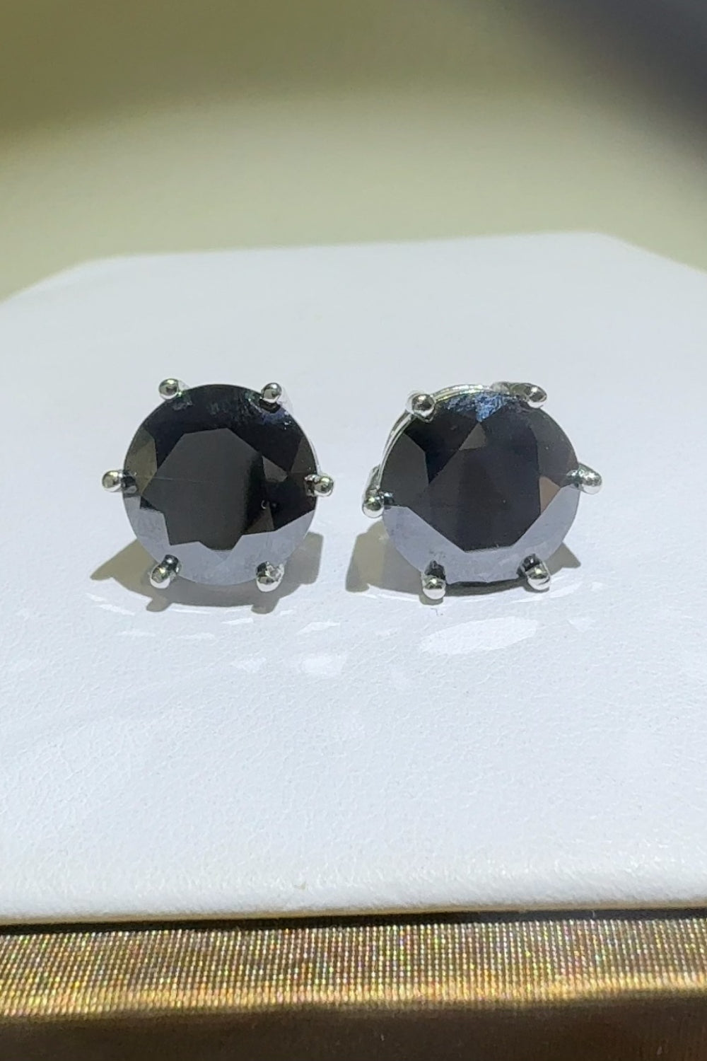 Brilliant 4-Carat Moissanite Stud Earrings in Sterling Silver-Bijou Crush