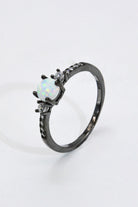 Sterling Silver Round Opal Ring-Bijou Crush