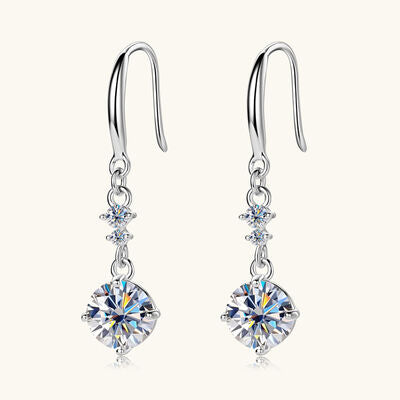 2 Carat Moissanite 925 Sterling Silver Earrings-Bijou Crush