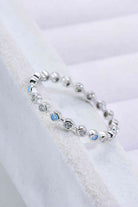 925 Sterling Silver Zircon and Natural Moonstone Ring-Bijou Crush