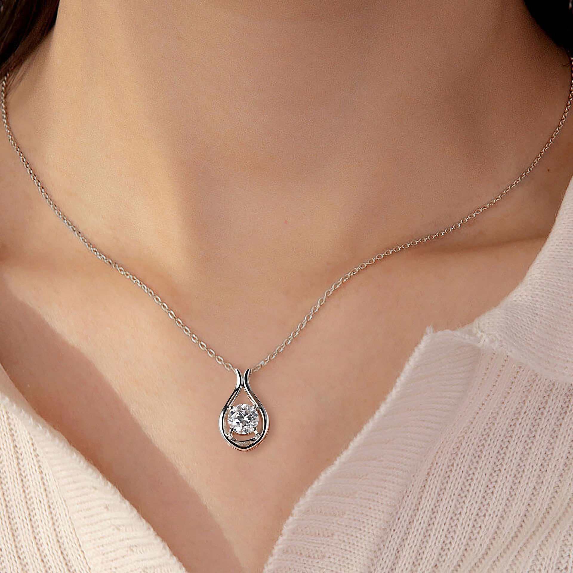 2 Carat Moissanite 925 Sterling Silver Pendant Necklace-Bijou Crush