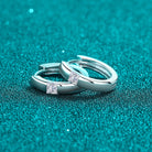 925 Sterling Silver Moissanite Huggie Earrings-Bijou Crush