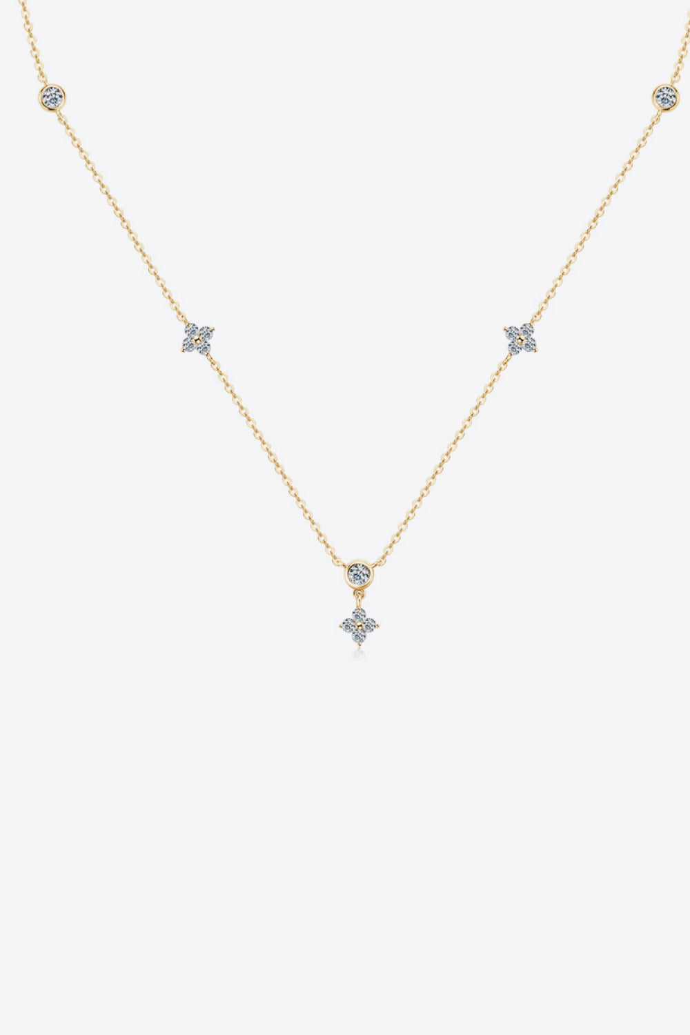 Moissanite 925 Sterling Silver Necklace-Bijou Crush