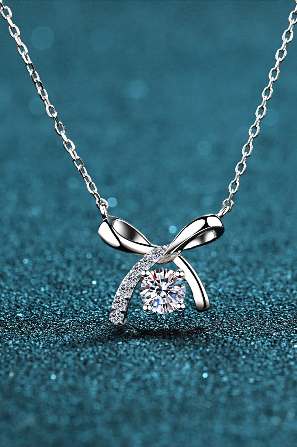Moissanite 925 Sterling Silver Necklace-Bijou Crush