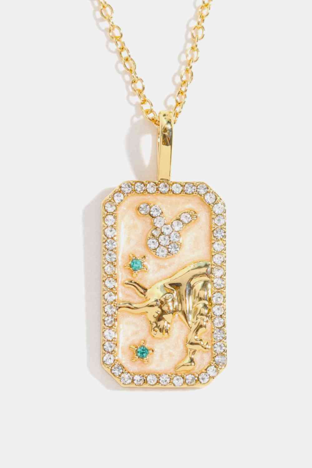 Rhinestone Constellation Pendant Copper Necklace-Bijou Crush