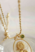 Flower Shell Pendant Copper Necklace-Bijou Crush