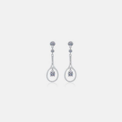 1 Carat Moissanite 925 Sterling Silver Drop Earrings-Bijou Crush