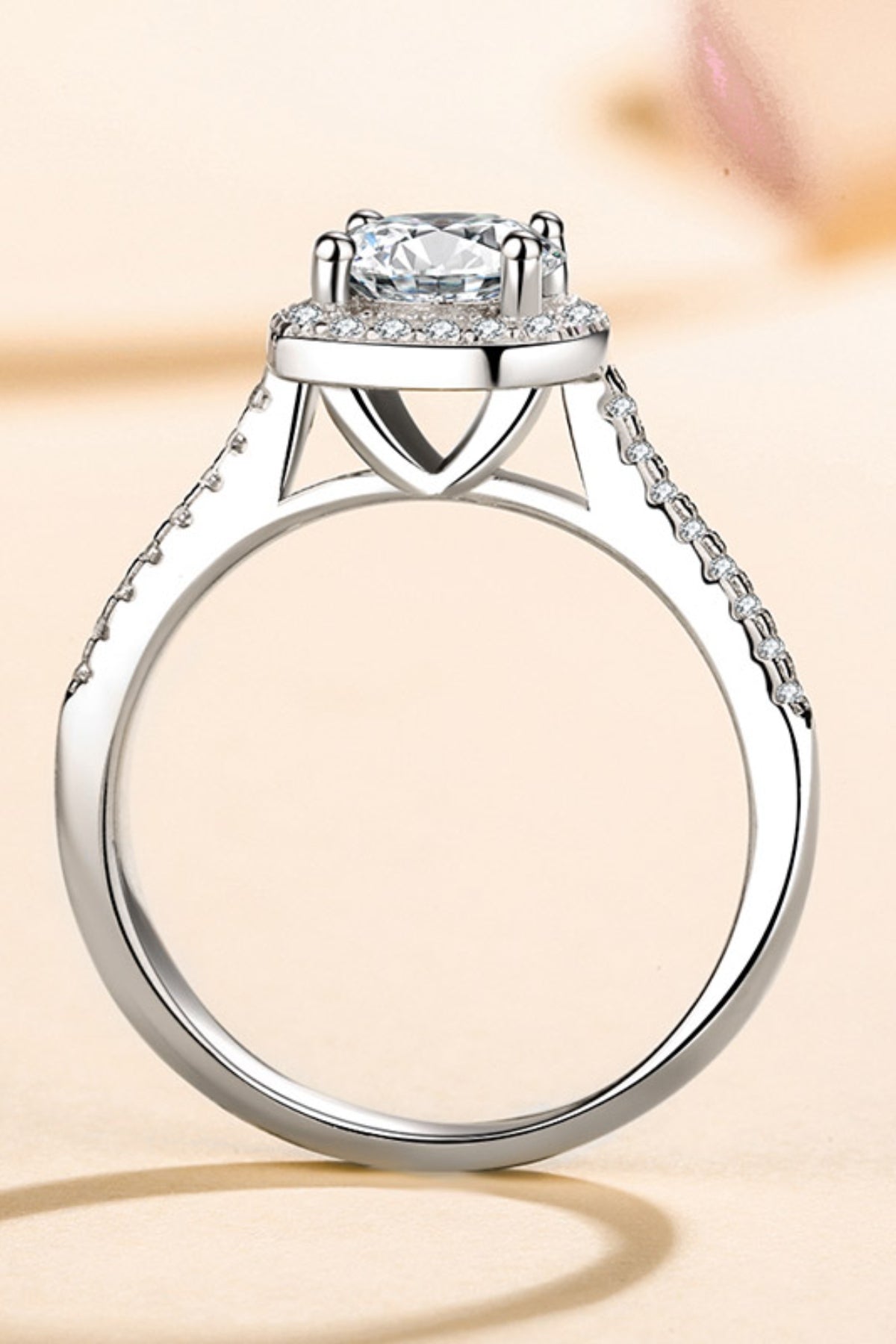 1 Carat Moissanite Platinum-Plated Ring – Timeless Sterling Silver Elegance-Bijou Crush