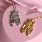 Copper Ballet Shoe Pendant Necklace-Bijou Crush