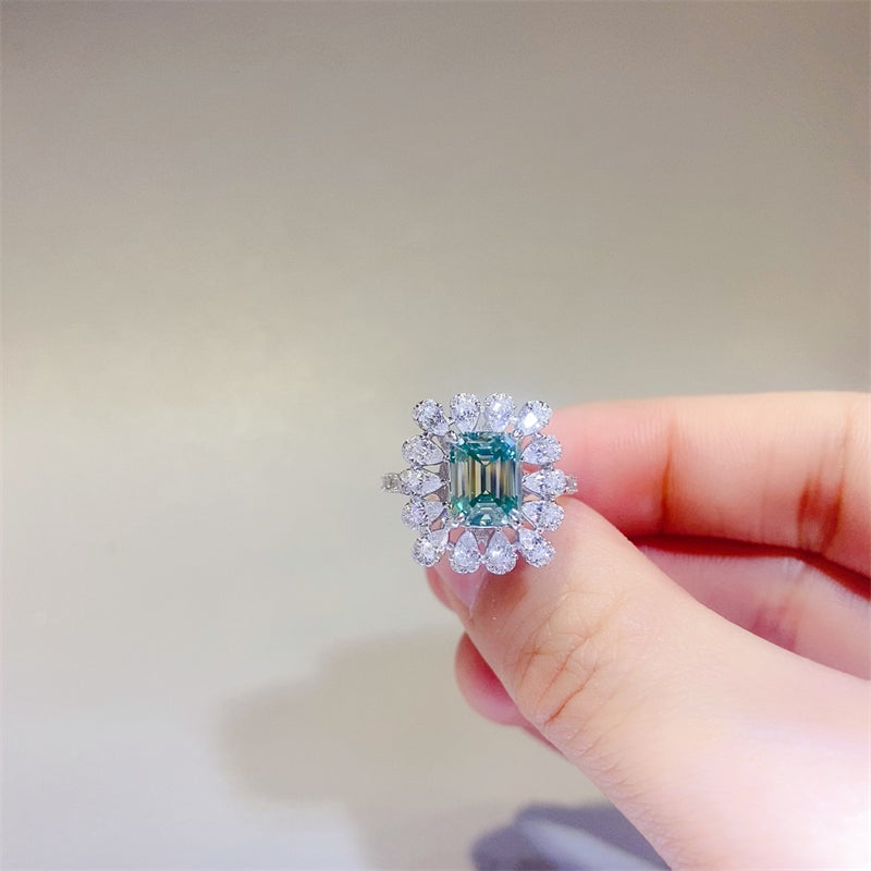 1 Carat Moissanite Sterling Silver Ring-Bijou Crush