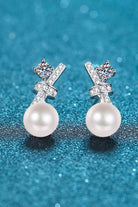 Pearl Moissanite Stud Earrings-Bijou Crush