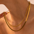 18K Gold-Plated Double Layered Necklace-Bijou Crush