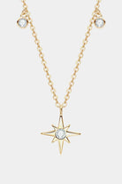 Moissanite North Star Pendant 925 Sterling Silver Necklace-Bijou Crush