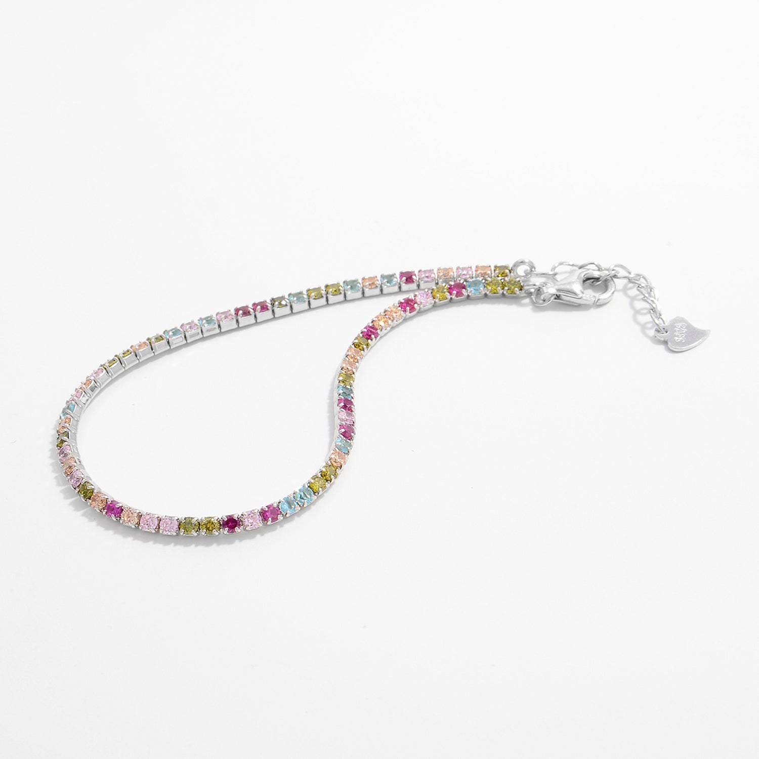 Inlaid Zircon 925 Sterling Silver Bracelet-Bijou Crush