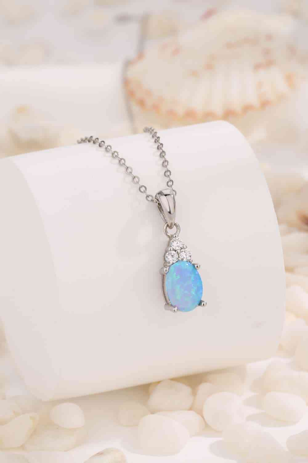 Find Your Center Opal Pendant Necklace-Bijou Crush