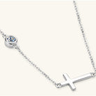 Cross 925 Sterling Silver Moissanite Necklace-Bijou Crush