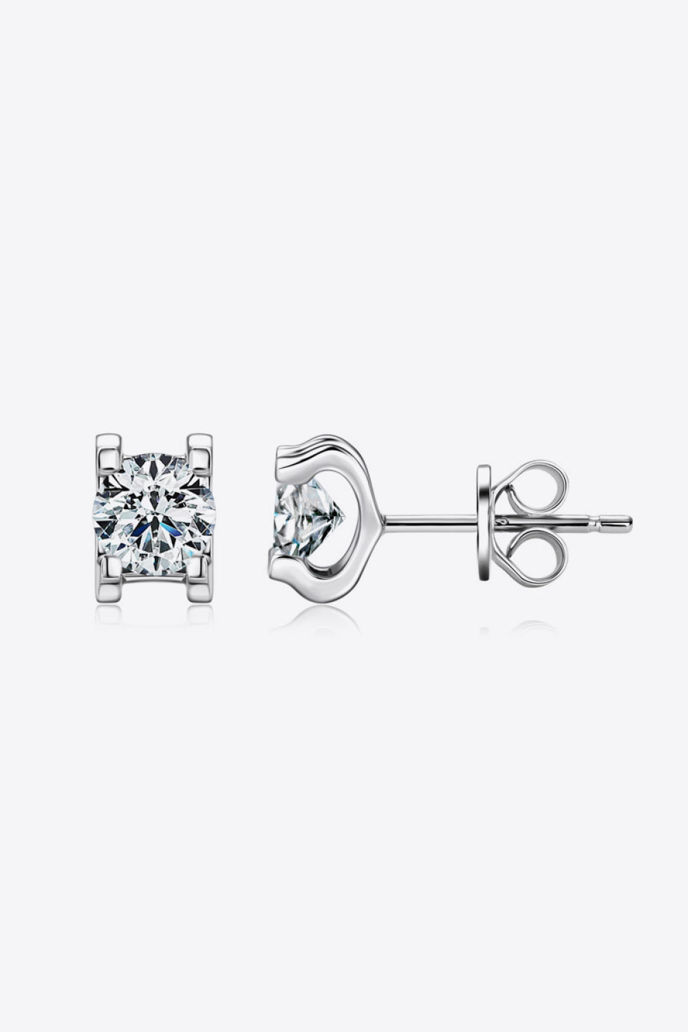 Moissanite 925 Sterling Silver Stud Earrings-Bijou Crush