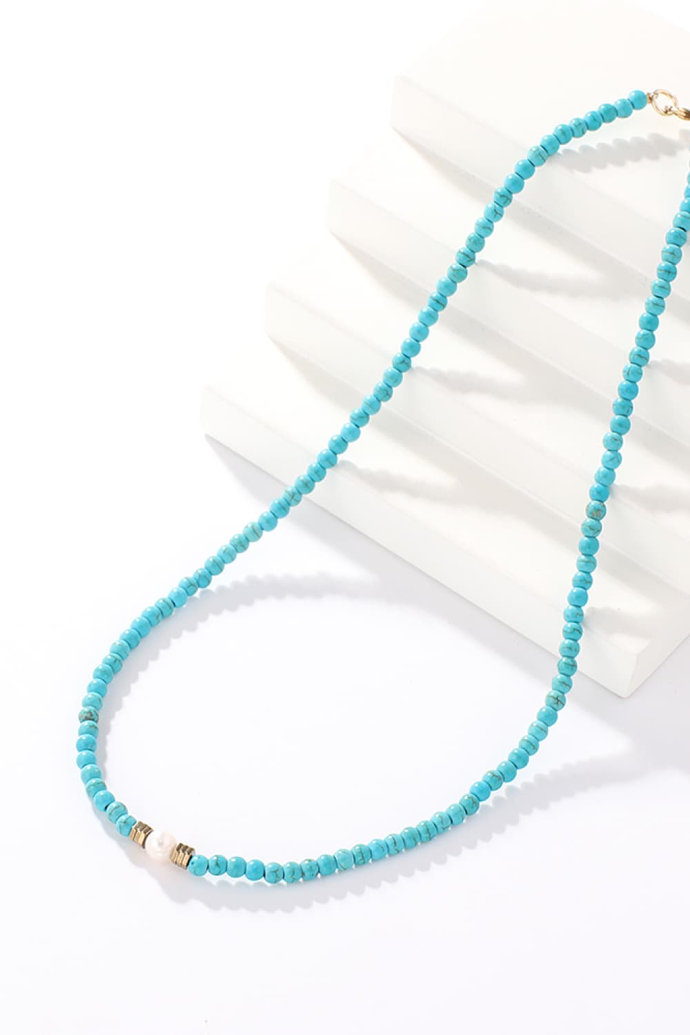 Turquoise & Pearl Necklace-Bijou Crush