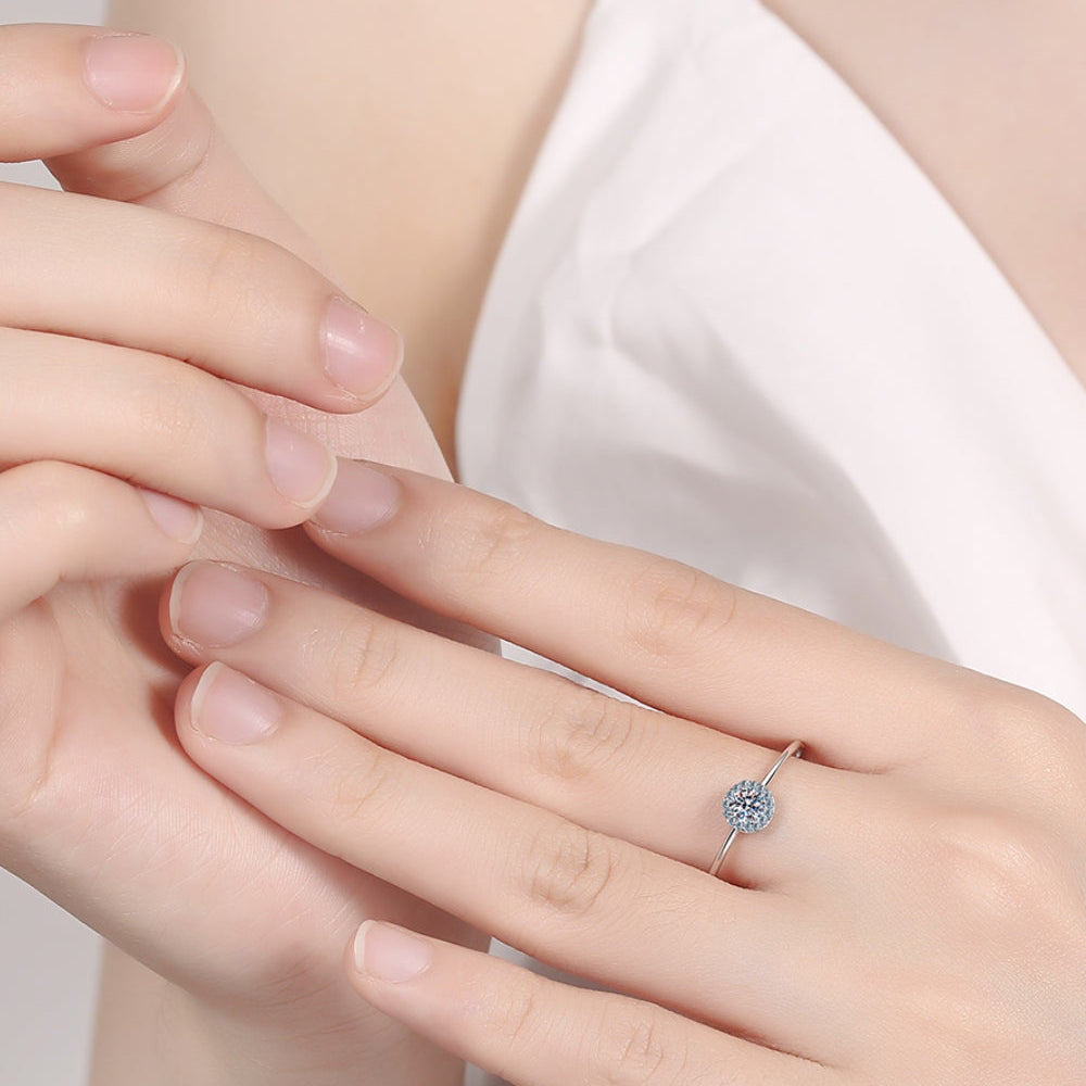 0.3-Carat Delicate Moissanite Ring in Sterling Silver-Bijou Crush