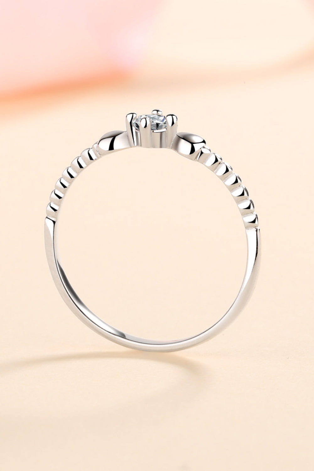 Adored Moissanite Heart 925 Sterling Silver Ring-Bijou Crush