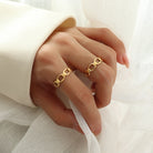 Titanium Steel Gold-Plated Adjustable Ring-Bijou Crush