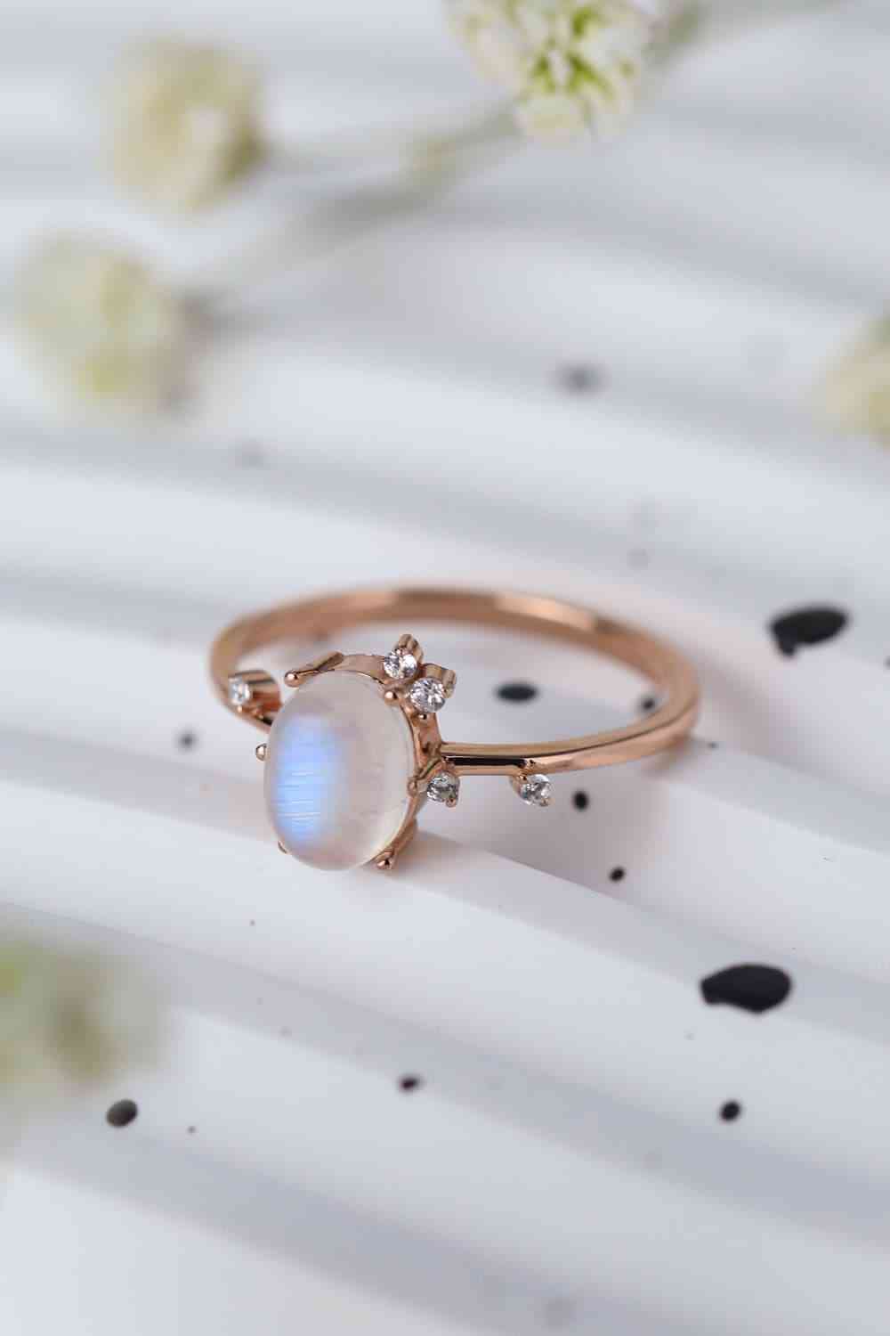 High Quality Natural Moonstone 925 Sterling Silver Ring-Bijou Crush