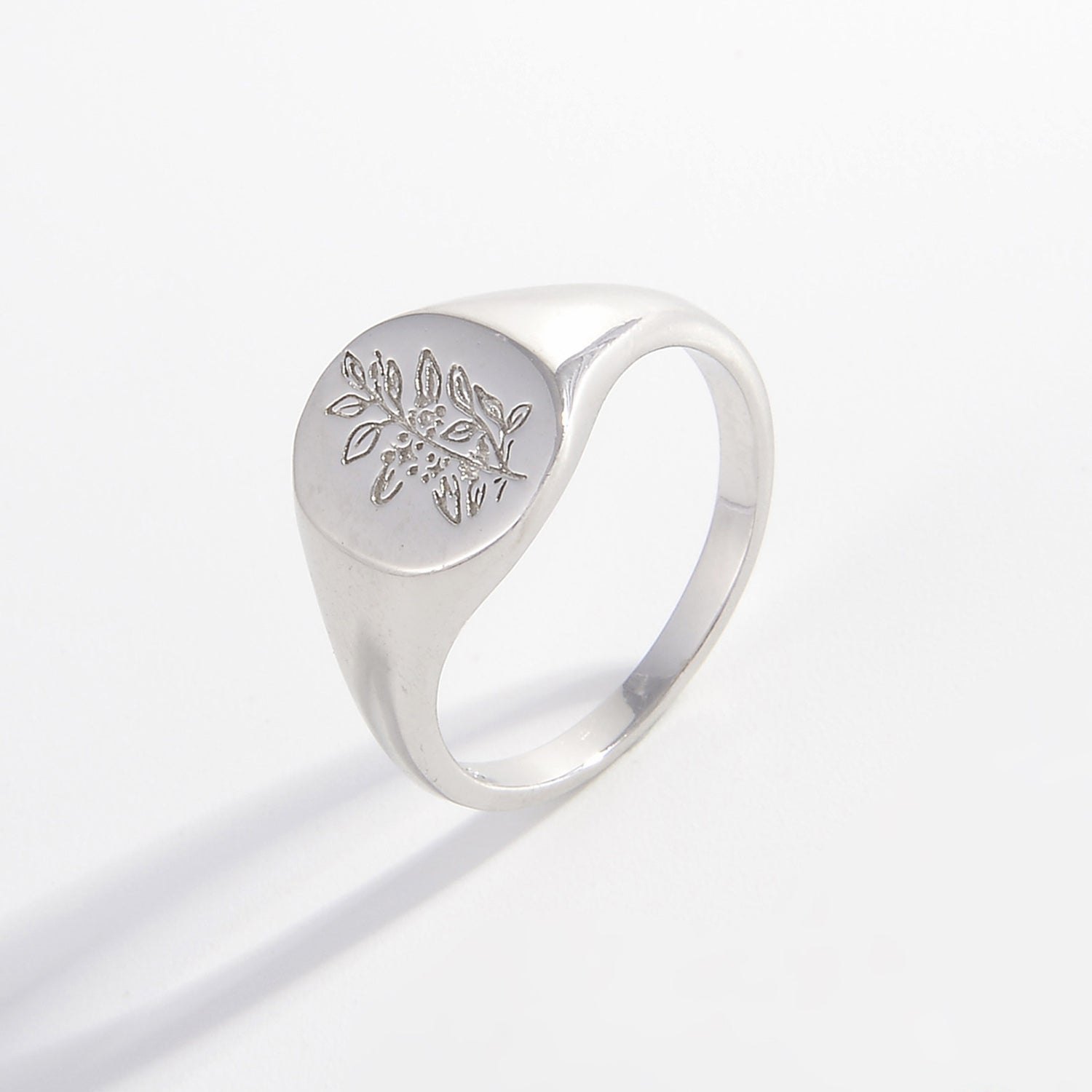 925 Sterling Silver Minimalist Signet Ring-Bijou Crush