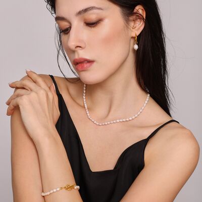 Freshwater Pearl 4-Piece Jewelry Set-Bijou Crush