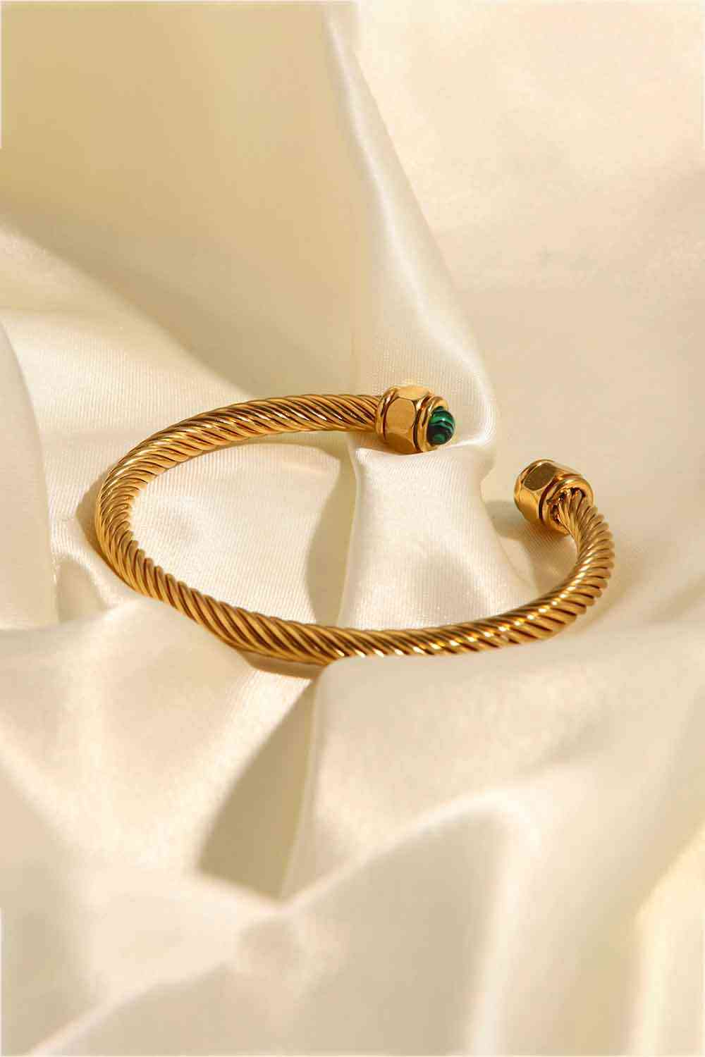 Stainless Steel Twisted C-Shaped Bracelet-Bijou Crush