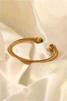 Stainless Steel Twisted C-Shaped Bracelet-Bijou Crush