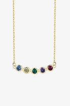 925 Sterling Silver Rainbow Cubic Zirconia Necklace-Bijou Crush