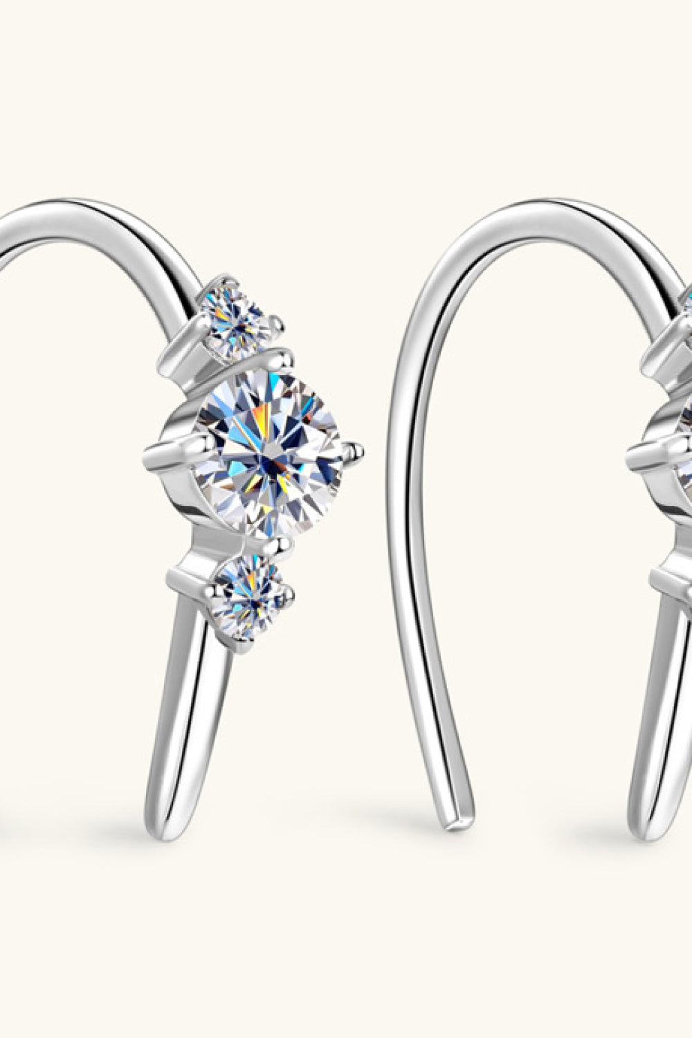 Moissanite 925 Sterling Silver Earrings-Bijou Crush
