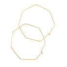 Nash Octagon Hoops Earrings-Bijou Crush