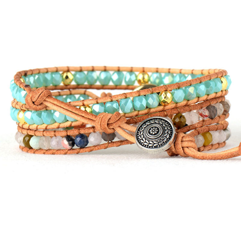 Opal Beaded Layered Bracelet-Bijou Crush