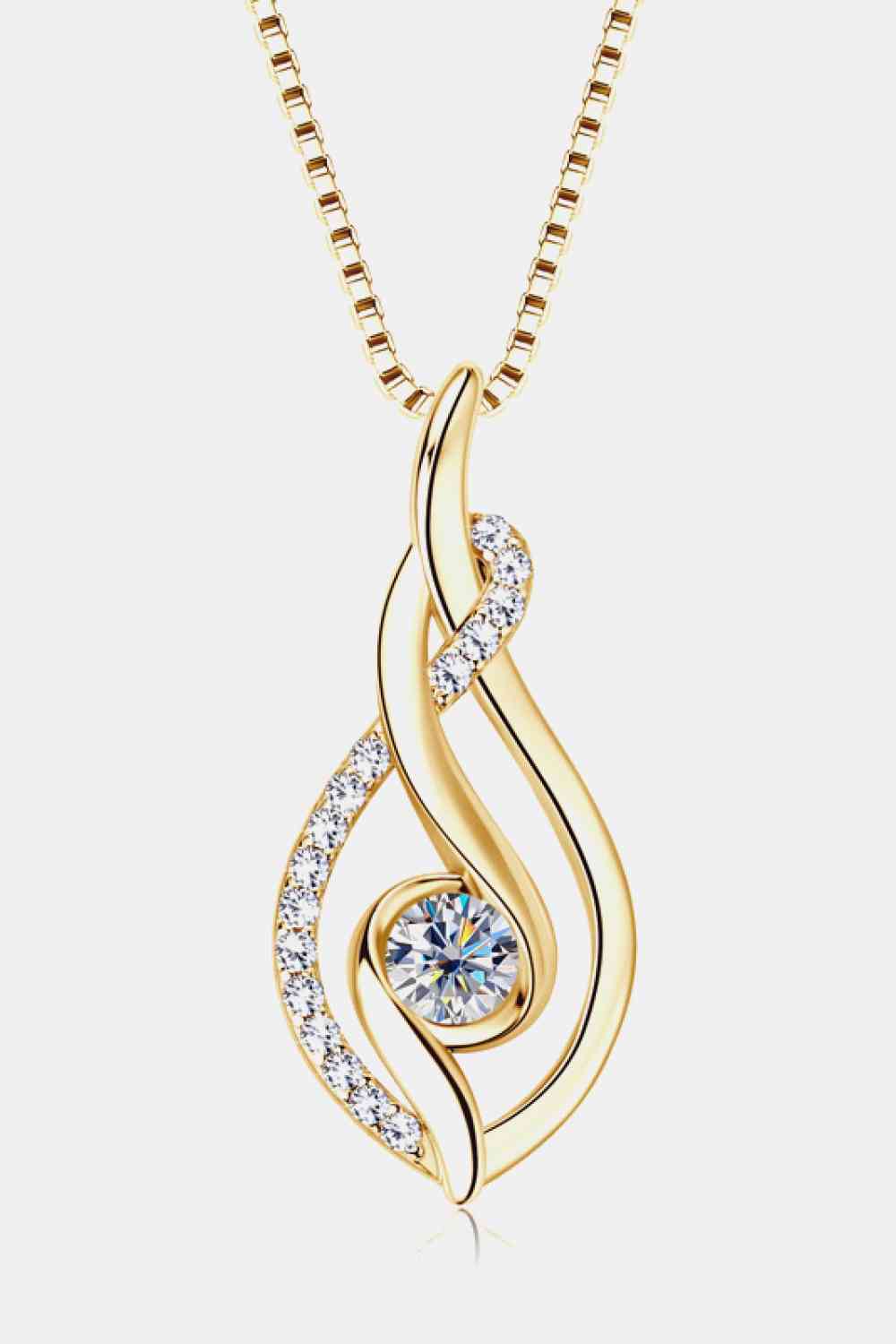 Moissanite 925 Sterling Silver Necklace-Bijou Crush