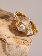 Stainless Steel Heart Rhinestone Ring-Bijou Crush