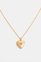 Zircon Heart Shape 14K Gold-Plated Pendant Necklace-Bijou Crush