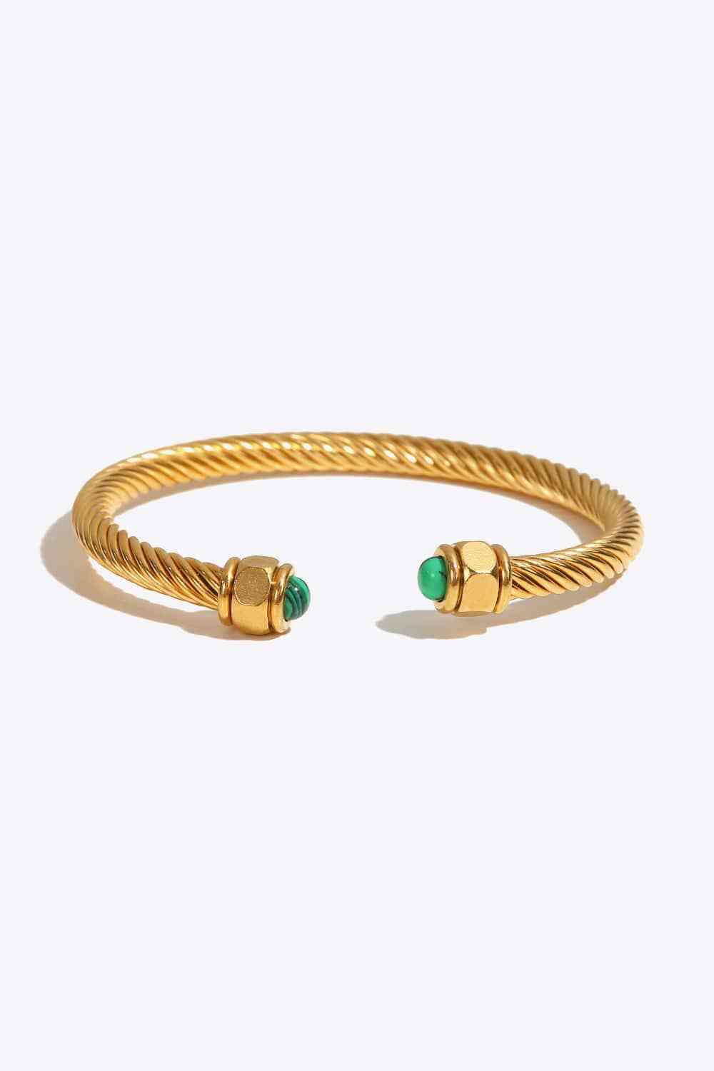 Stainless Steel Twisted C-Shaped Bracelet-Bijou Crush