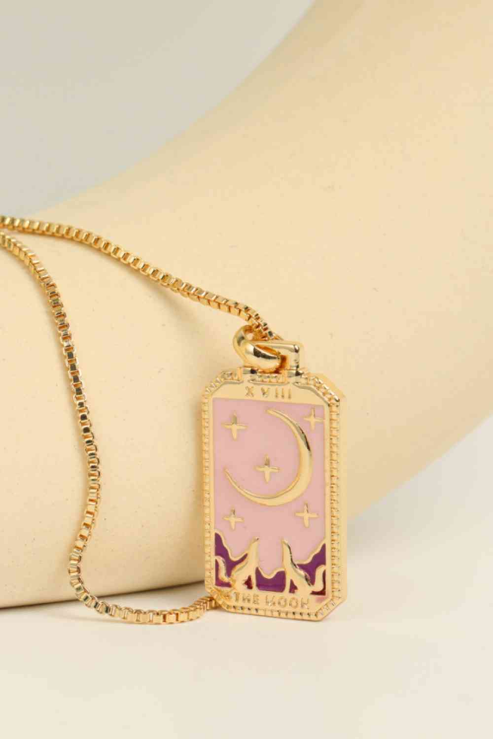 Tarot Card Pendant Copper Necklace-Bijou Crush