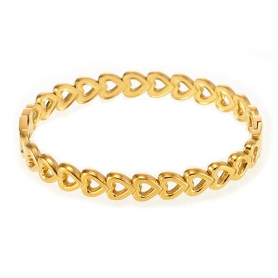 18K Gold-Plated Stainless Steel Heart Bracelet-Bijou Crush